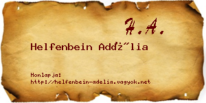 Helfenbein Adélia névjegykártya